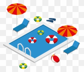 Png Isometric Swimming Pool - Transparent