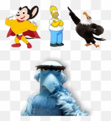 Sam The Eagle Mighty Mouse Homer Simpson U0026 Eag - Sam The Eagle Muppet Png,Mighty Mouse Png