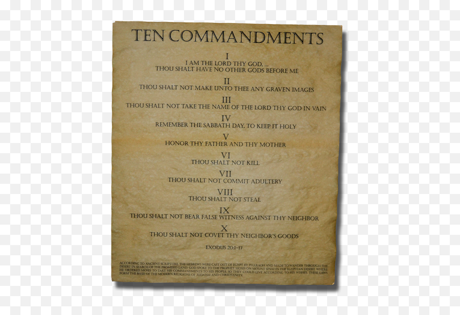 The Ten Commandments X 16 - Ancient Egypt Ten Commandments Png,Ten Commandments Png