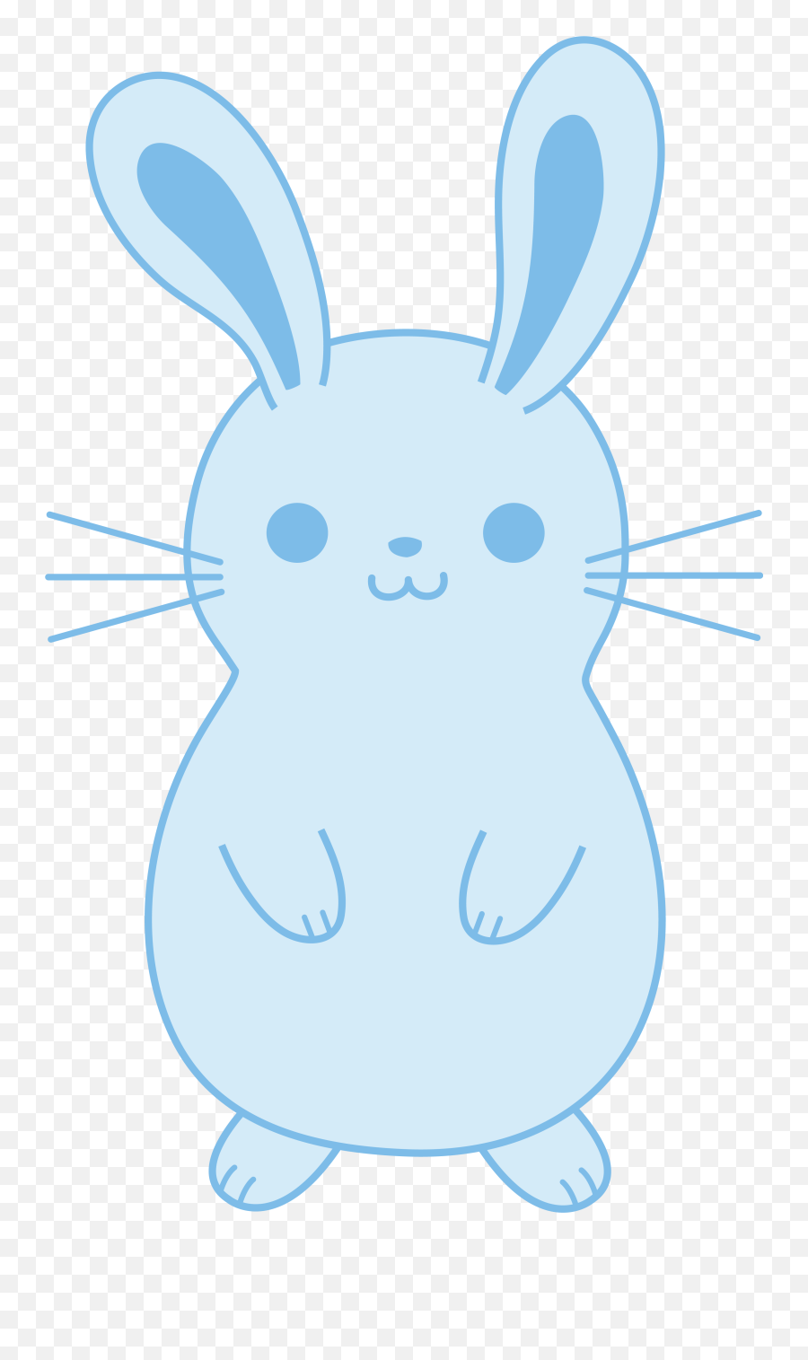 Download Bunny Clipart Blue Pencil And In Color - Cute Fat Easter Bunny Png,Rabbit Clipart Png