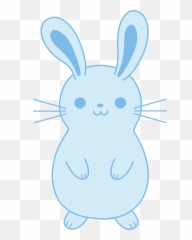 Download Bunny Clipart Blue Pencil And In Color - Cute Fat Easter Bunny Png,Rabbit Clipart Png