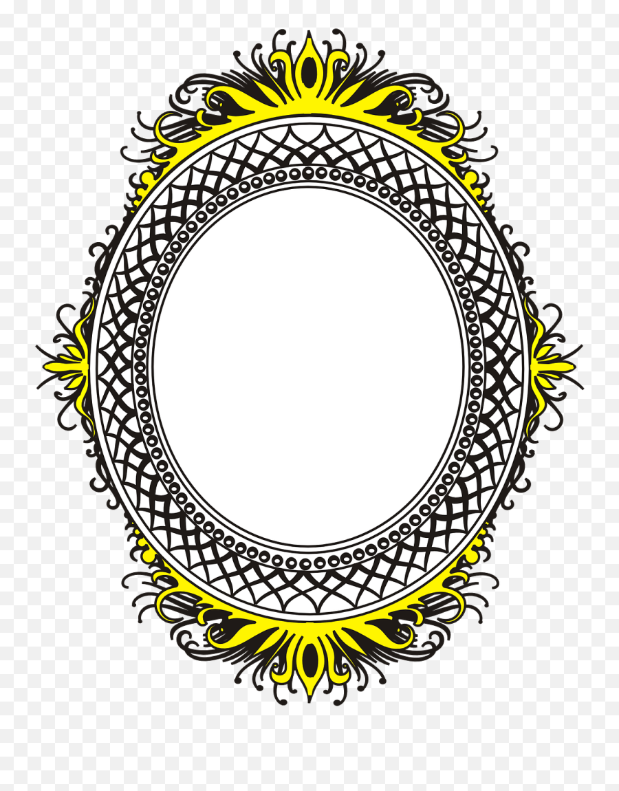 Mirror Frame Border - Oval Frame Shapes Png,Mirror Frame Png