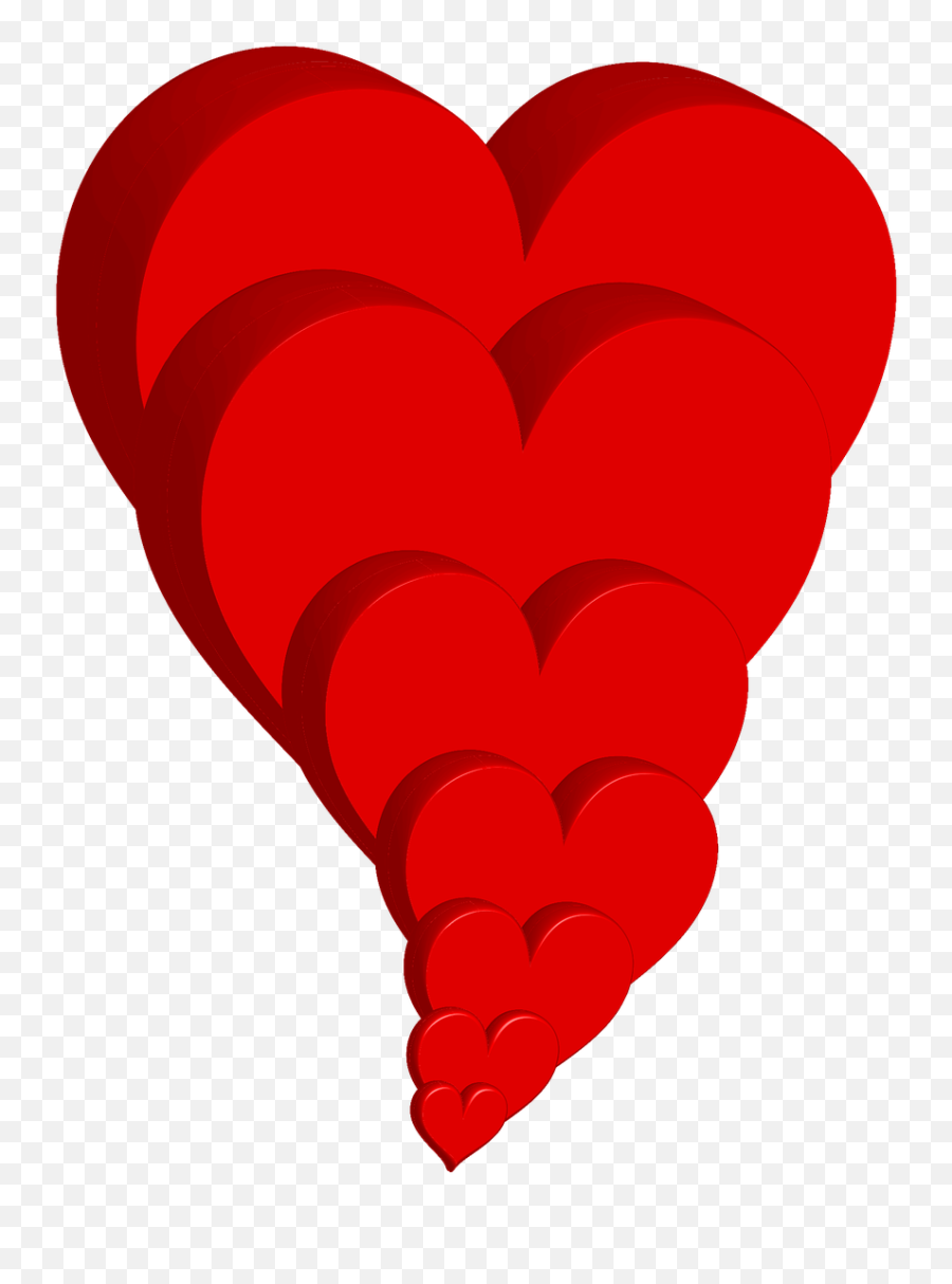 Heart Hearts Red - Coração 3d Png,3d Heart Png