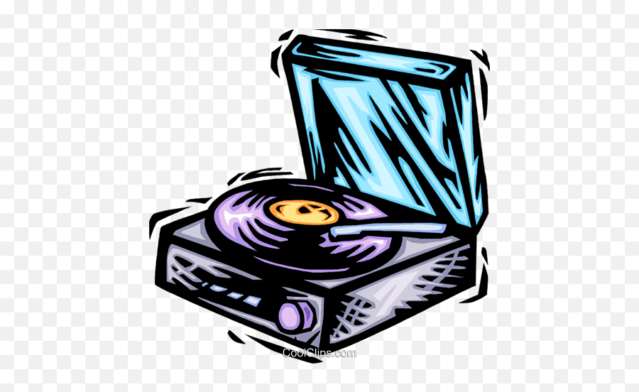 Lp Record Player Royalty Free Vector Clip Art Illustration - Record Player Clip Art Png,Record Player Png