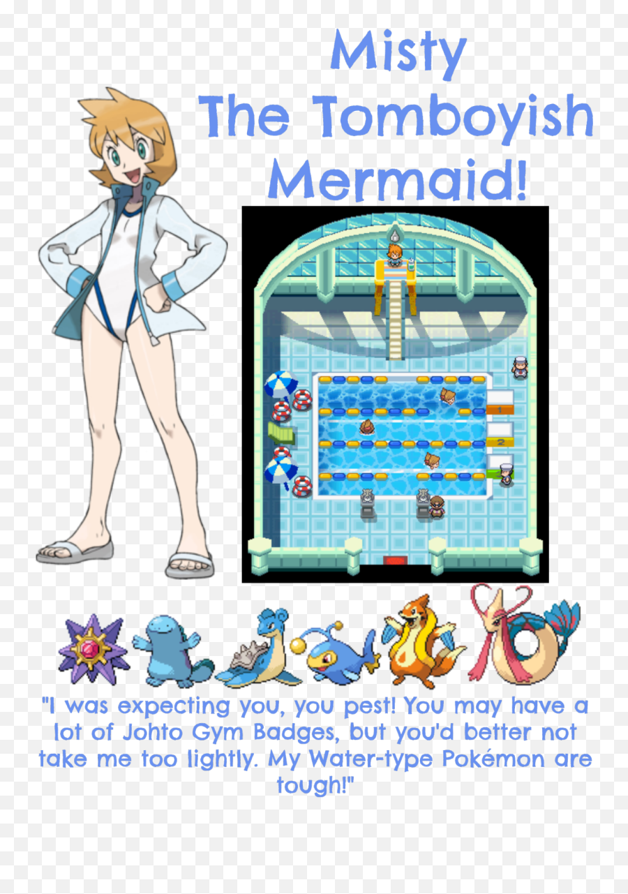 Misty Gsc Hgss Quotes Starmie Quagsire Lapras - Pokemon Heart Gold Misty Png,Misty Png