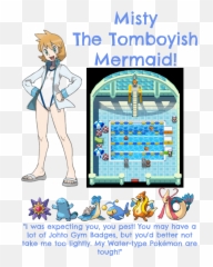 Misty Gsc Hgss Quotes Starmie Quagsire Lapras - Pokemon Heart Gold Misty Png,Misty Png