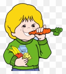 Download Kids Eating Clipart Png - Kids Eating Healthy Food Eating Healthy Clipart,Food Clipart Png