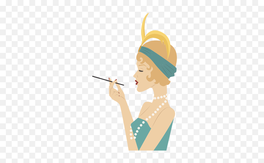 Classy Lady Side - Illustration Png,Cigarette Transparent