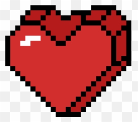 3d Heart - Transparent Pixel Art png