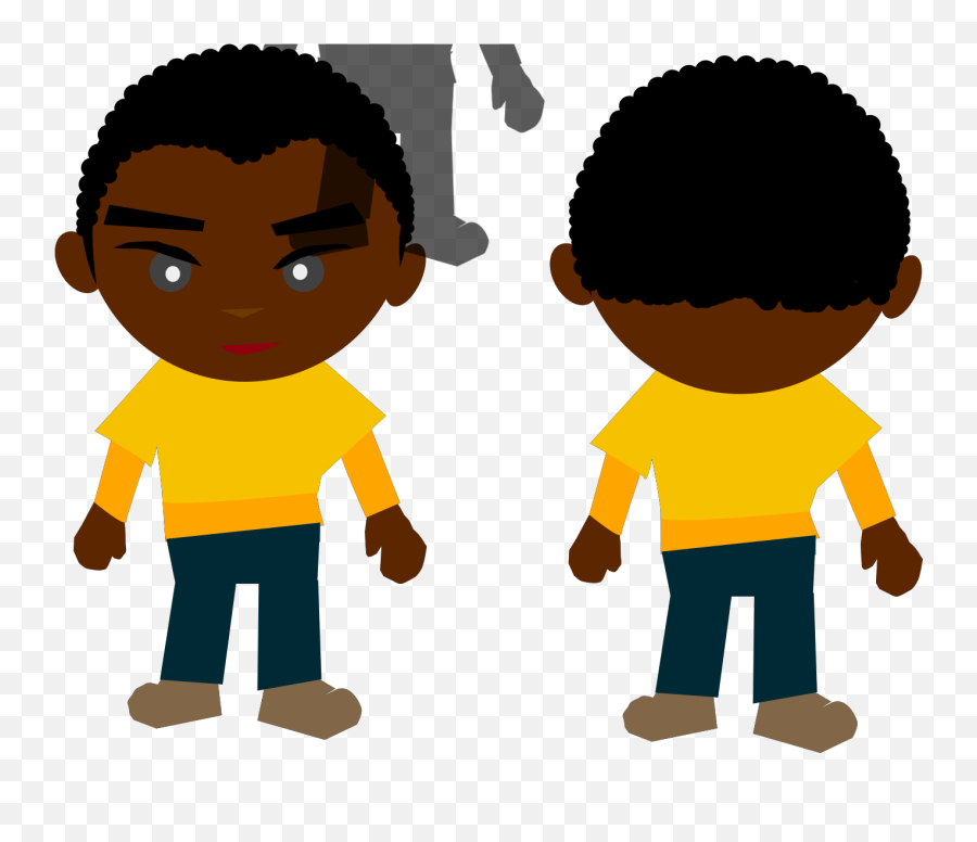 Ricardo Black Boy Png Svg Vector - Cartoon Boy Standing Png,Children Clipart Png