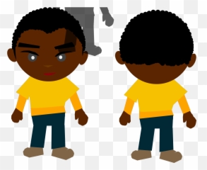 Ricardo Black Boy Png Svg Vector - Cartoon Standing