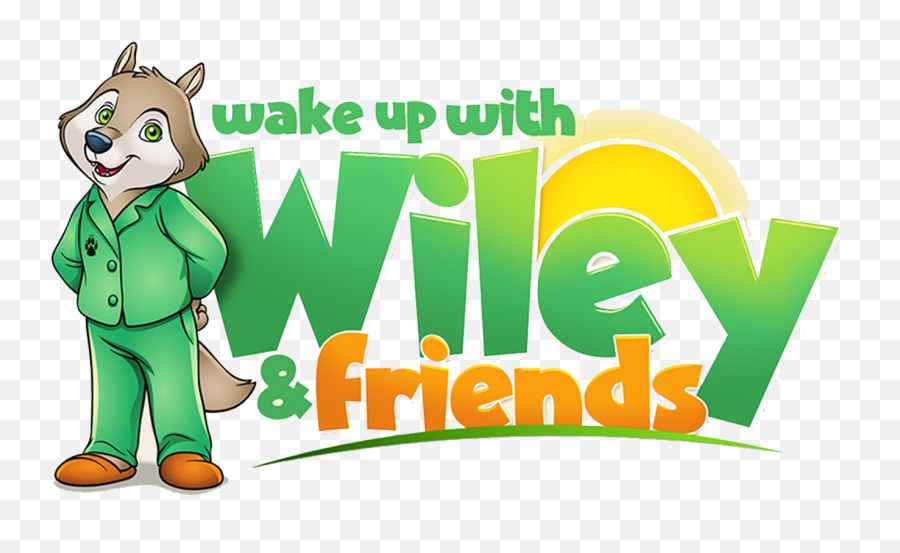 Wolf Ears Png - Wake Up With Wiley And Friends Logo Illustration,Barney And Friends Logo