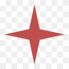 Red 4 Point Star - Clip Art Png,Red Star Png