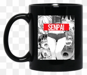 Senpai Ahegao Face Lewd Manga Anime - Merch png