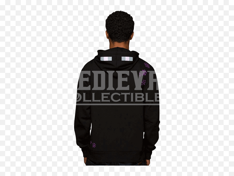 Minecraft Enderman Hooded Jacket - Hooded Png,Enderman Transparent