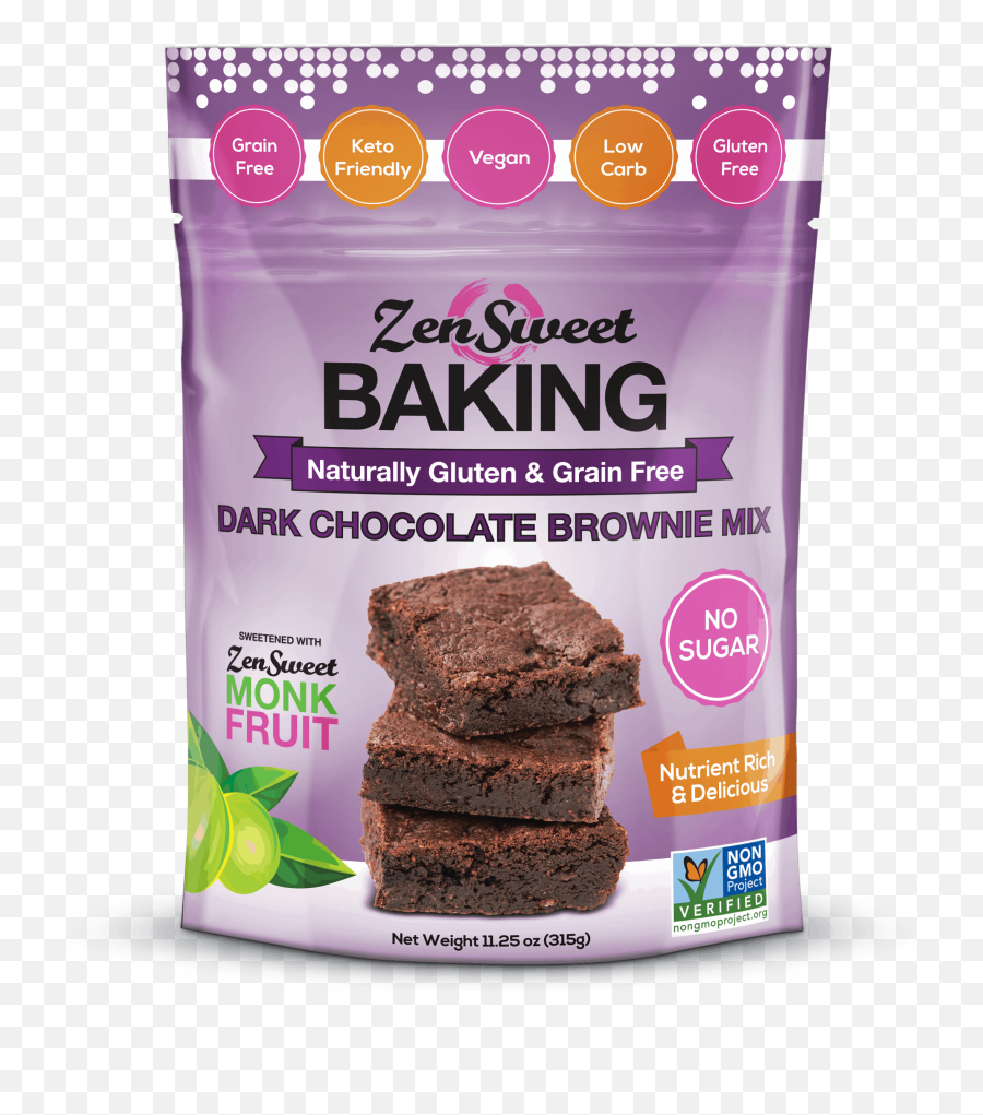 Dark Chocolate Brownie Mix With Zensweet Png Brownies