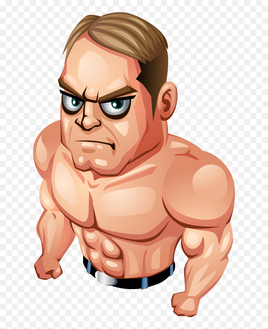 Download Animated Muscle Man Png - Muscle Man Cartoon Png,Muscle Man Png