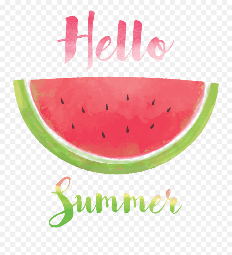 Hello Summer Transparent Png Clipart - Watermelon,Summer Transparent Background