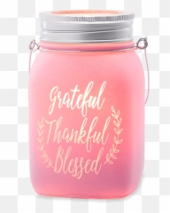 Thankful Png - Grateful Thankful Blessed Scentsy 2492209 Lid