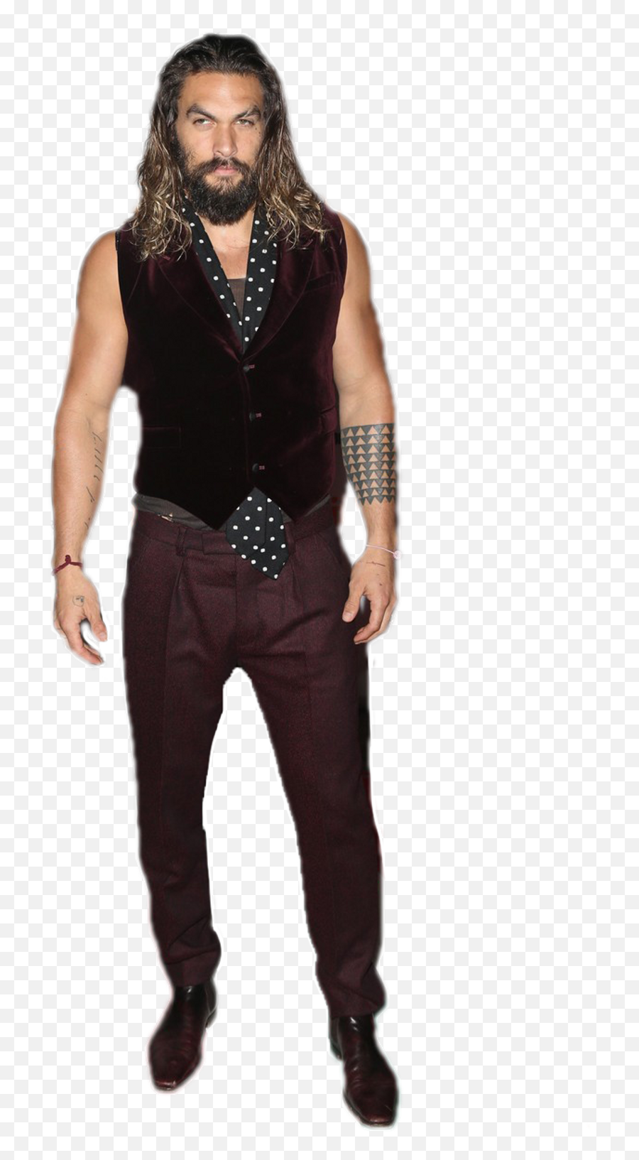 Multi Colored Faux Fur Vest Transparent - Vest Png,Jason Momoa Png