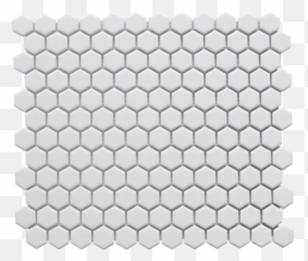 Elcipse Hex White G - Hexagon Mosaic Tiles Gold Full Size png