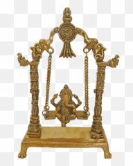Buy Religious God Ganesha Murti Sitting - Jhula Ganesh In Brass Png,Elephant Head Png