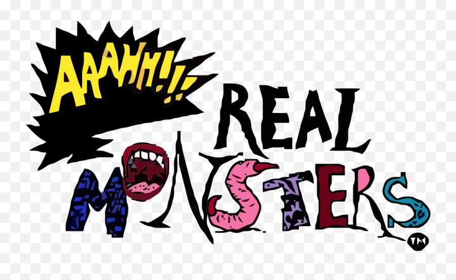 Aaahhrealmonsters Nickelodeon 90s Sticker By Danny - Aaahh Real Monsters Logo Png,Nickelodeon 90s Logo