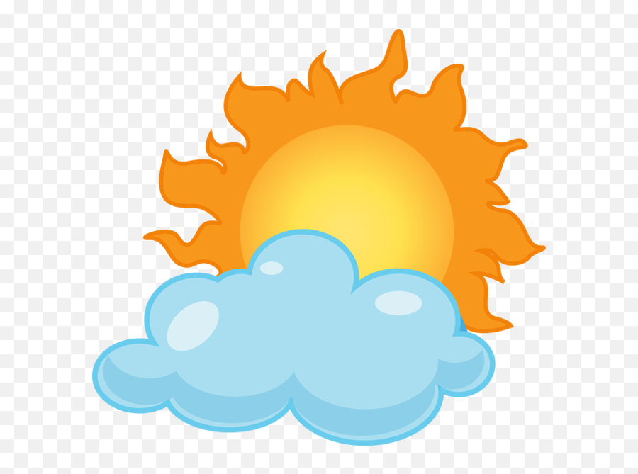 Partly Cloudy Clipart 5 - Partly Sunny Weather Clipart Png,Partly Cloudy Weather Icon