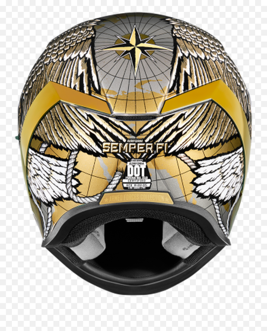 Icon Airform Helmet - Semper Fi Gold Icon Semper Fi Helmet Png,Icon Airmada Communication System