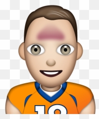 Emoji Of Andrew Luck Tom Brady More Nfl Players Debut - Big Forehead png