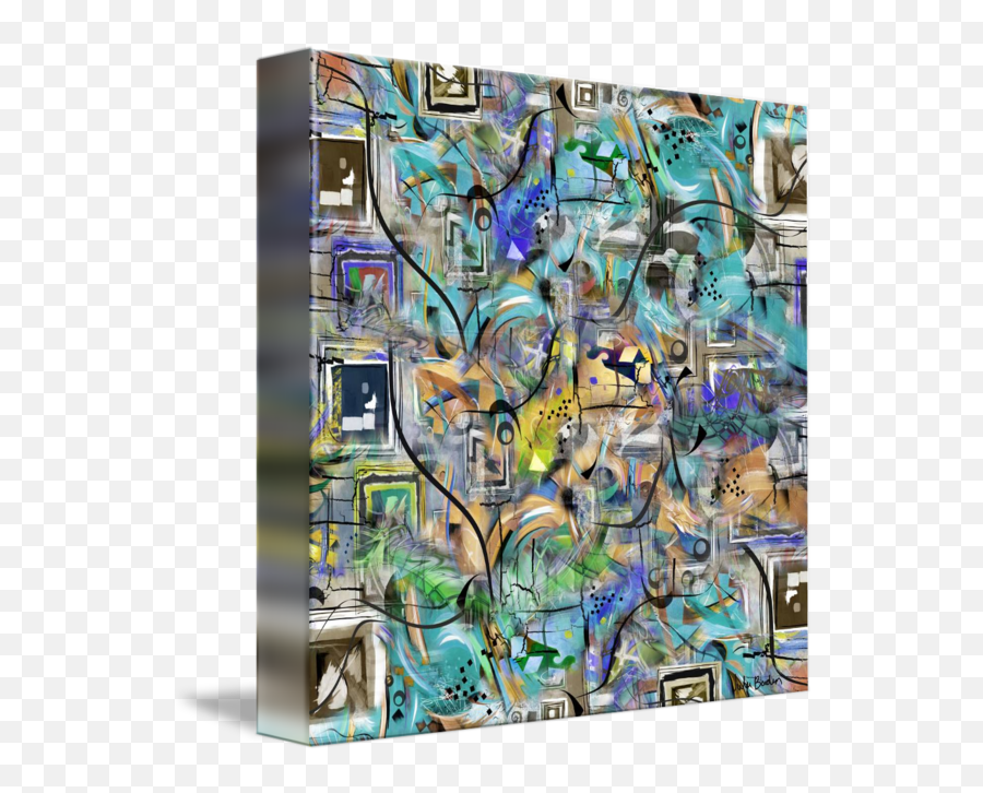 Square Abstract Painting Contemporary Chaos L Prin By Julie Borden - Messy Png,Rust Icon 16x16