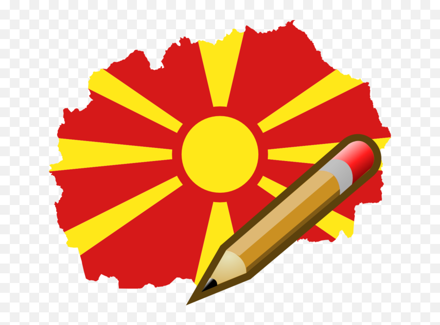 Flag Map Icon Of Macedonia With Edit Pencil Landscape 135m 145sqft 110x130cm 40x50inch - North Macedonia Flag Png,Afghanistan Flag Icon