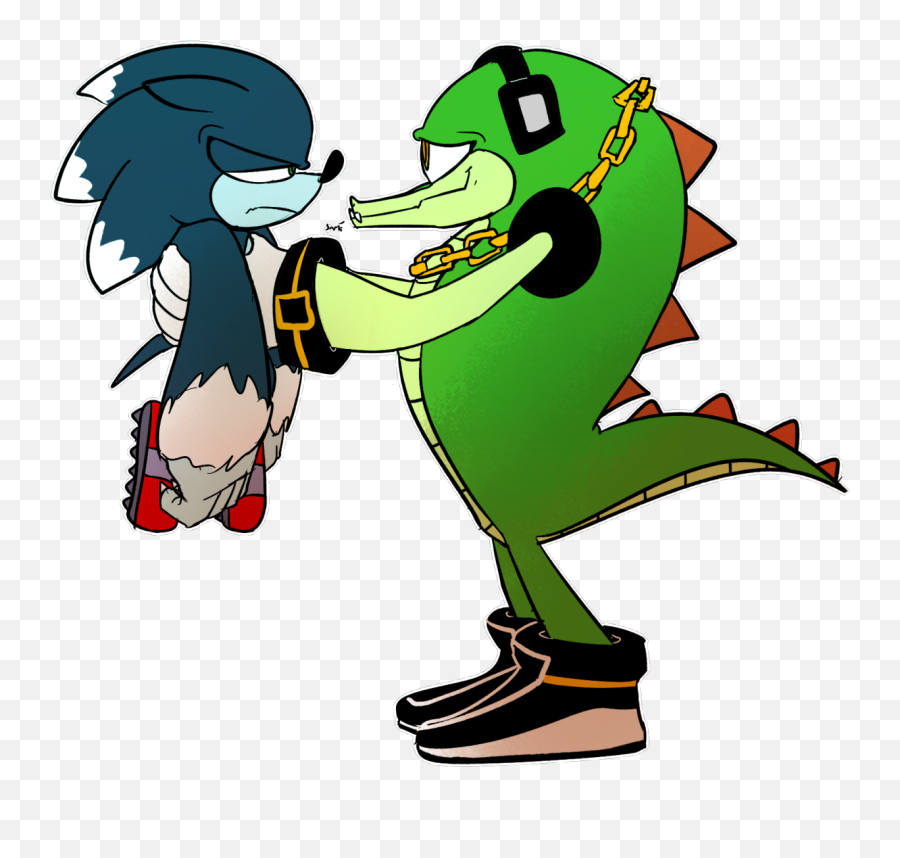 Alligator Clipart Evil - Sonic Werehog And Vector Png Sonic Is Taller Than Shadow,Sonic Head Icon