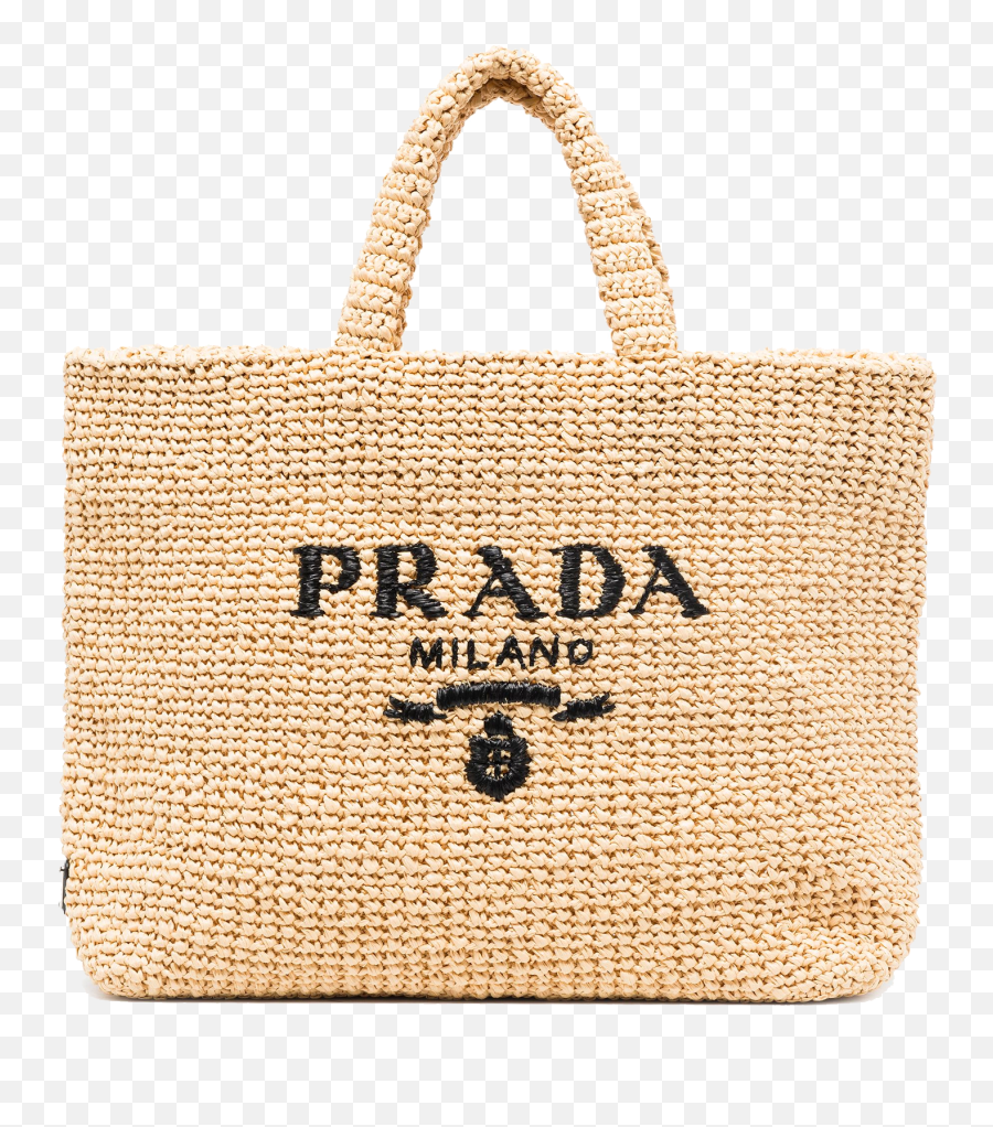 Pradau0027s Raffia Tote Is This Yearu0027s Loewe Basket Bag - Prada Beach Bag Raffia Png,Prada Icon