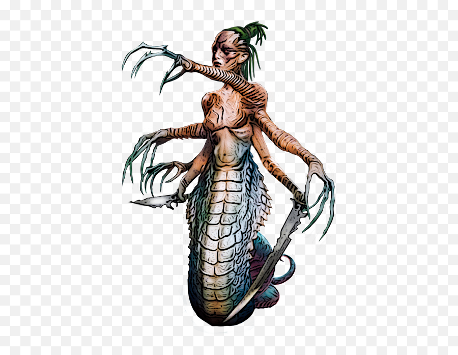 Marilith - Jr Fantasy Monster Creature Picture Creature Marilith Fantasy Art Png,Icon Of The Realms Tomb Of Annihilation Miniatures