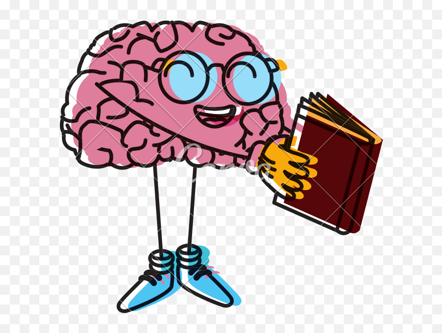 4570book Cute Brain Clipart Png Bed In Pack 4491 - Cute Brain Clip Art,Brain Transparent Background