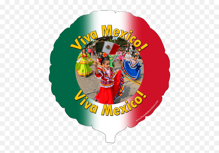 Personalized Mexican Flag Independence Day Balloon With Png