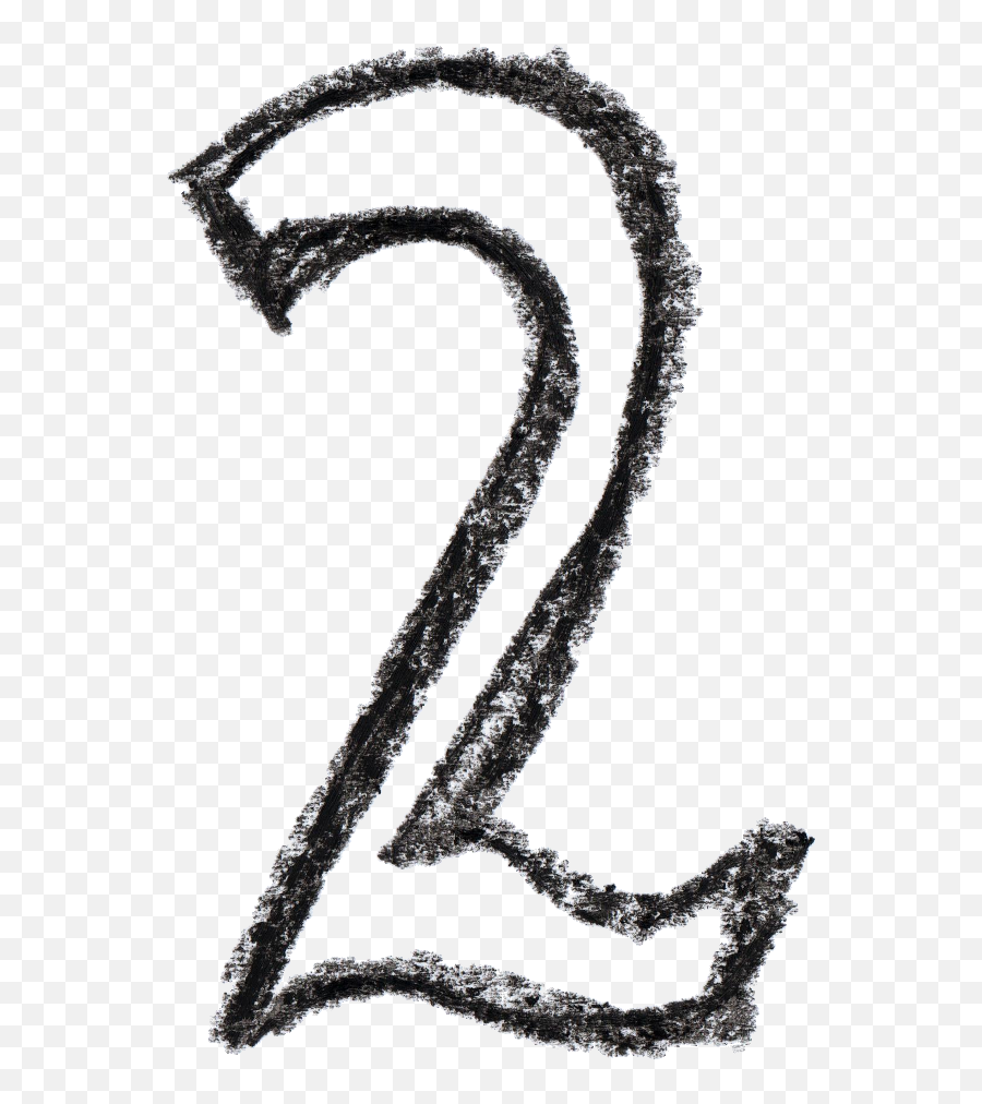 Crayon Number Transparent - Number 2 Sketch Png,Number Png