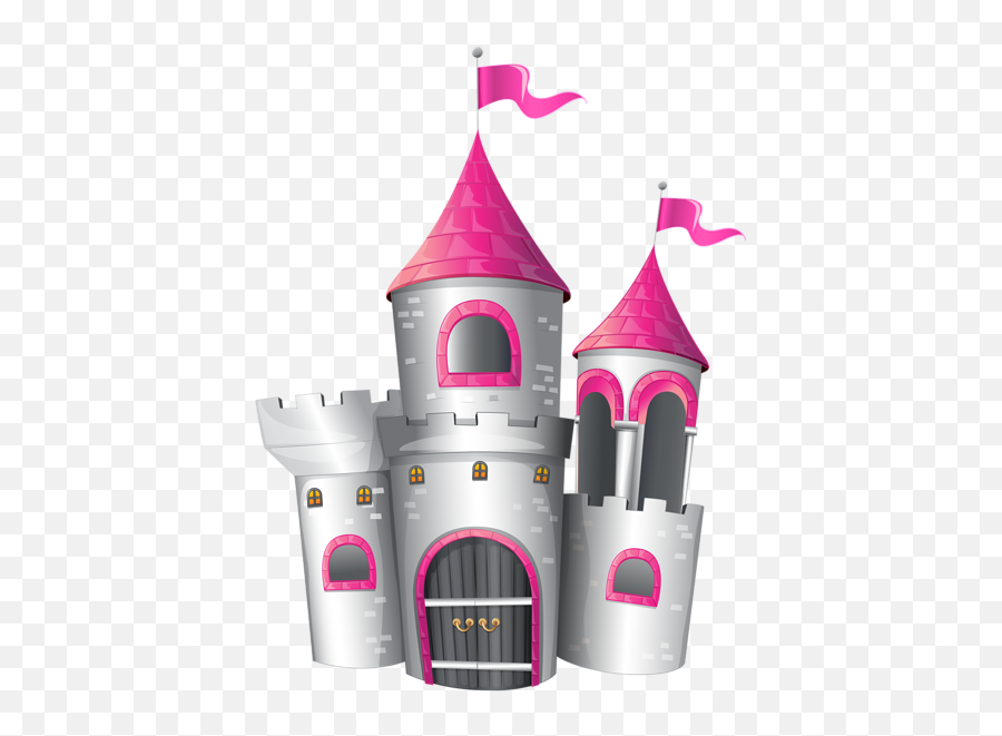 White And Pink Castle Png Clip Art - Pink Castle Clip Art,Cinderella Castle Png