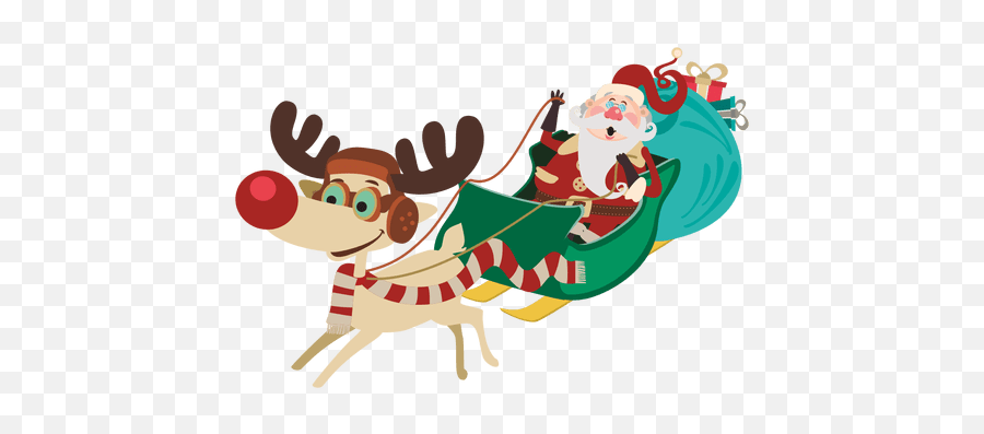 Santa Claus - Transparent Png U0026 Svg Vector Santa En Trineo Png,Sleigh Png