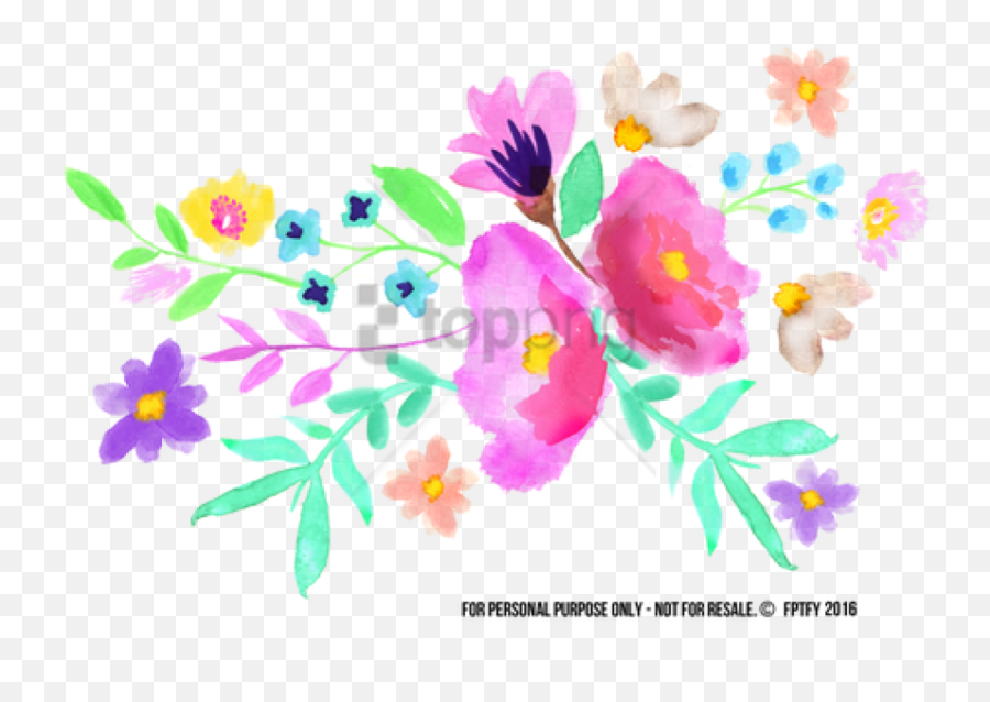 Cliparts Real Flowers - Spring Watercolor Clip Art Png,Real Flowers Png