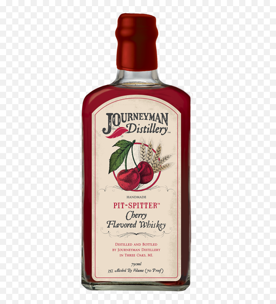 Pit - Spitter Cherry Rye Whiskey U2014 Journeyman Distillery Journeyman Distillery Whiskey Featherbone Bourbon Png,Cherry Png