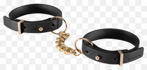 Hand Cuffs Png - Maze Thin Leather Handcuffs Black Belt