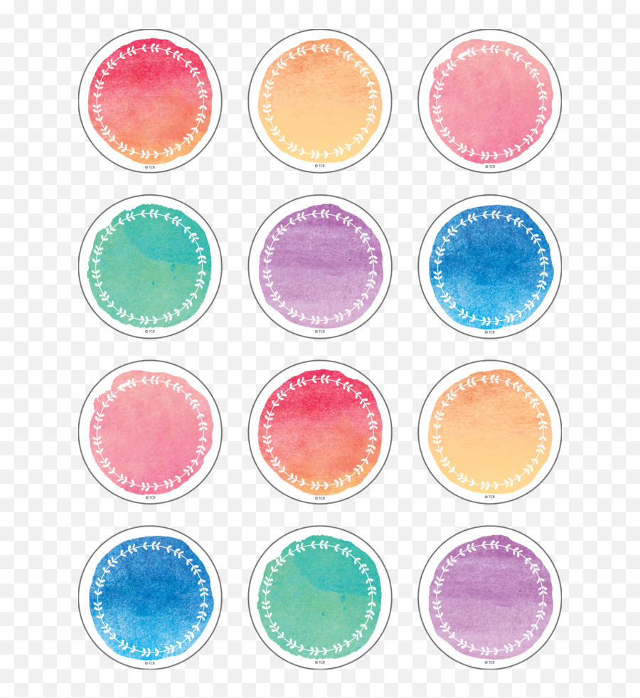 Watercolor Mini Accents - Watercolor Name Tags Png,Watercolor Circle Png