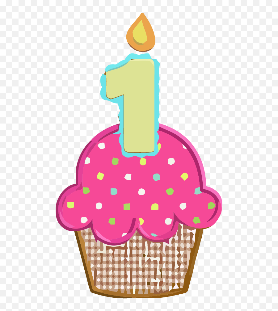 1st Birthday Cupcake Clipart Picture U2013 Clipartlycom - 1st Birthday Cake Clipart Png,Cupcake Png