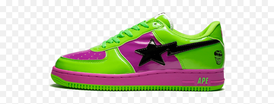 Bapesta Marvel Comics - The Hulk 800 Skate Shoe Png,The Hulk Png