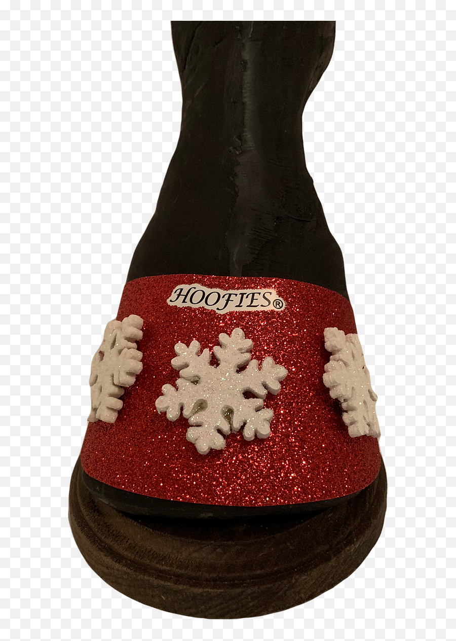 Glitter Red With White Snowflakes Christmas Hoofies Horse - Woolen Png,Red Glitter Png