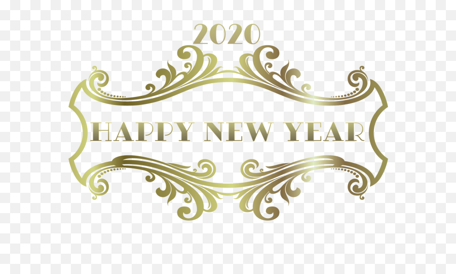 2020 Happy New Year Gold Gradient Free Stock Photo - Public Png,Happy Holidays Transparent Background