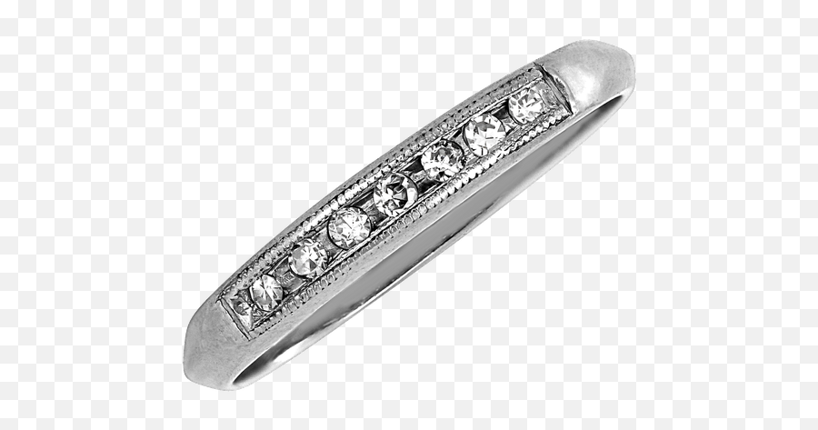 Vintage Millgrain Wedding Band - Diamond Png,Wedding Ring Transparent Background