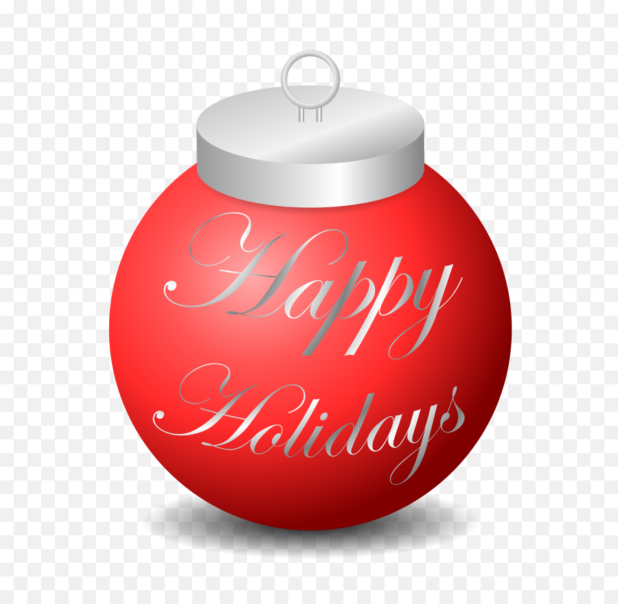 Christmas Ball Red - Free Vector Graphic On Pixabay Happy Holidays Clip Art Png,Christmas Ball Png